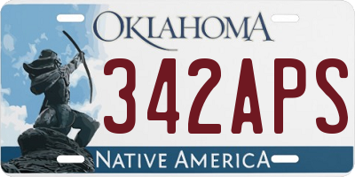 OK license plate 342APS