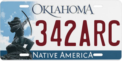 OK license plate 342ARC
