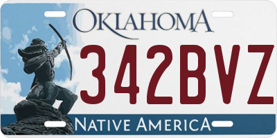 OK license plate 342BVZ