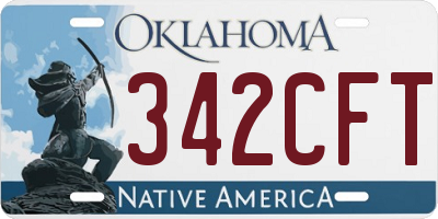 OK license plate 342CFT