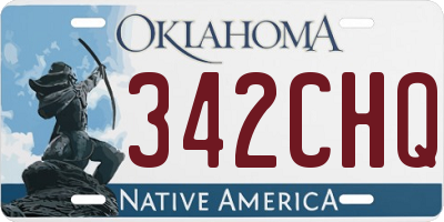 OK license plate 342CHQ