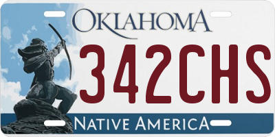 OK license plate 342CHS