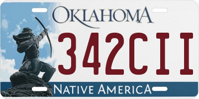 OK license plate 342CII
