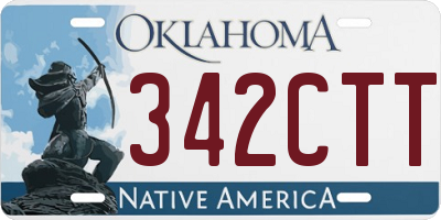 OK license plate 342CTT