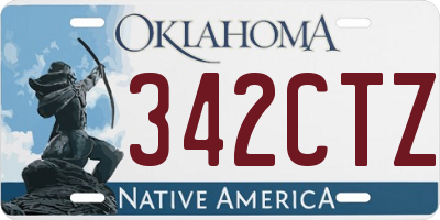 OK license plate 342CTZ