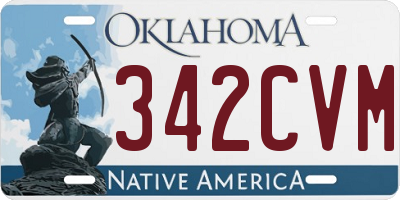 OK license plate 342CVM