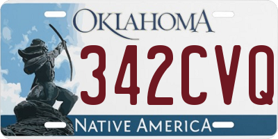 OK license plate 342CVQ