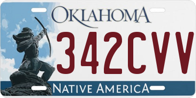 OK license plate 342CVV