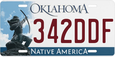 OK license plate 342DDF
