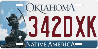 OK license plate 342DXK