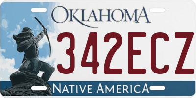 OK license plate 342ECZ