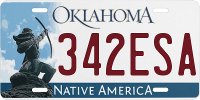OK license plate 342ESA