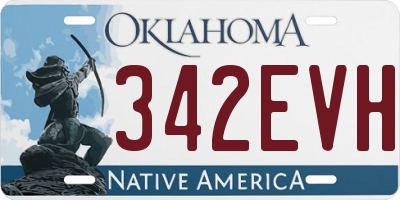 OK license plate 342EVH