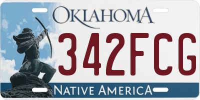 OK license plate 342FCG