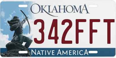 OK license plate 342FFT