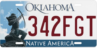 OK license plate 342FGT