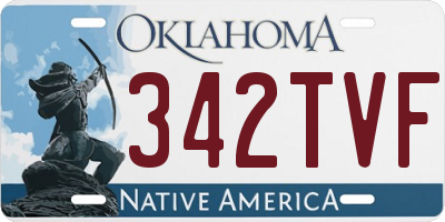 OK license plate 342TVF