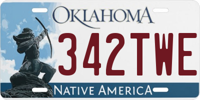 OK license plate 342TWE