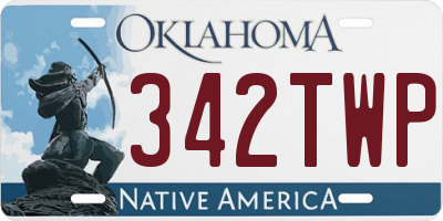 OK license plate 342TWP