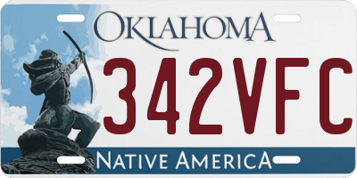 OK license plate 342VFC