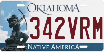 OK license plate 342VRM