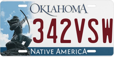 OK license plate 342VSW