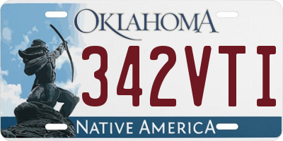 OK license plate 342VTI