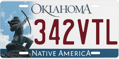 OK license plate 342VTL
