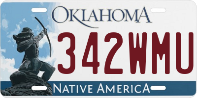 OK license plate 342WMU