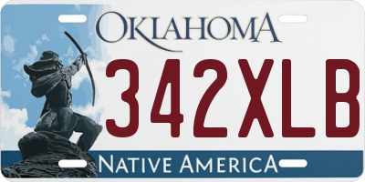 OK license plate 342XLB