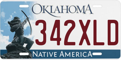OK license plate 342XLD