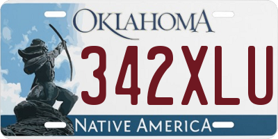 OK license plate 342XLU