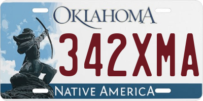 OK license plate 342XMA