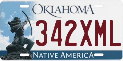 OK license plate 342XML