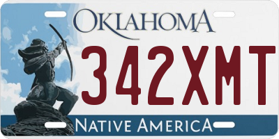 OK license plate 342XMT