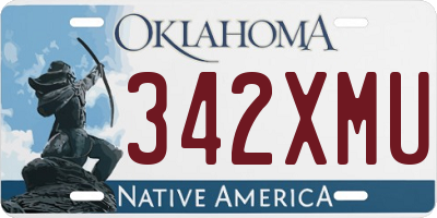 OK license plate 342XMU