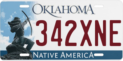 OK license plate 342XNE