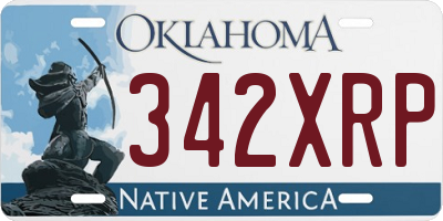 OK license plate 342XRP
