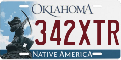 OK license plate 342XTR