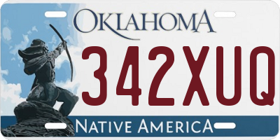 OK license plate 342XUQ