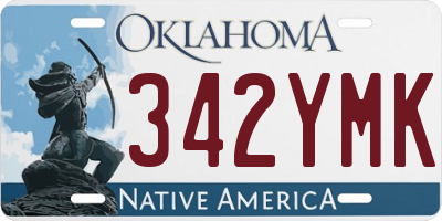 OK license plate 342YMK