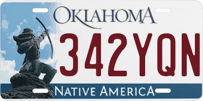 OK license plate 342YQN