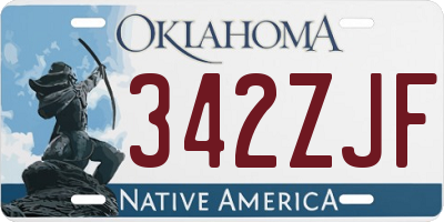 OK license plate 342ZJF