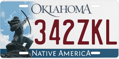 OK license plate 342ZKL