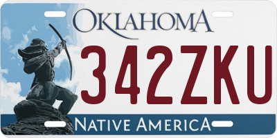 OK license plate 342ZKU