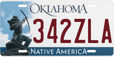 OK license plate 342ZLA