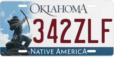 OK license plate 342ZLF