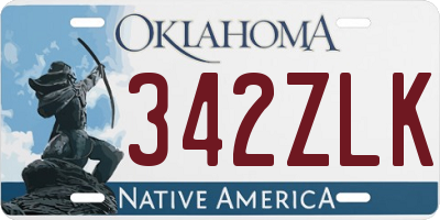 OK license plate 342ZLK