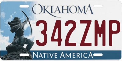 OK license plate 342ZMP