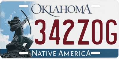 OK license plate 342ZOG